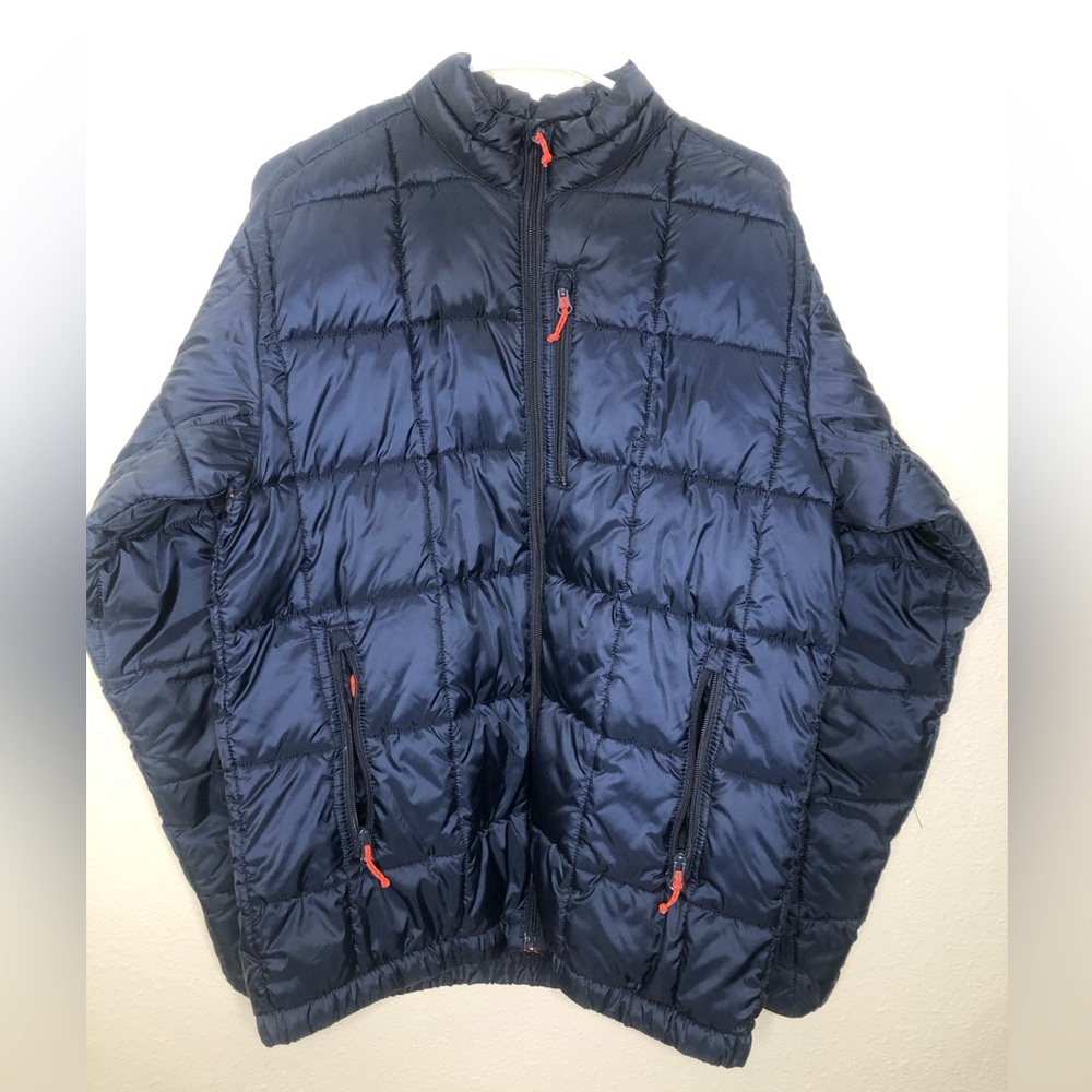 Free Assembly Men’s Puffer Jacket — Blue— Medium